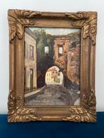 Jan Sloots NL | De Grendelpoort Valkenburg | 1950-1960, Antiek en Kunst, Kunst | Schilderijen | Klassiek, Ophalen of Verzenden