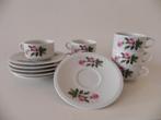 Villeroy & Boch kopjes roze roosjes met gipskruid vintage, Ophalen