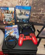 PS4 Pro + 2 Controllers + 3 Games, Met 2 controllers, Ophalen of Verzenden, 1 TB, Pro