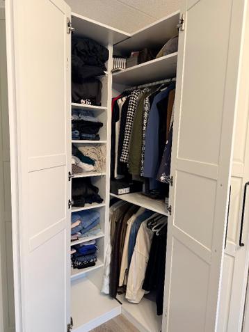 IKEA PAX Hoek Kledingkast 260x260cm Spiegeldeuren - ZGAN Wit - afbeelding 3