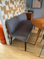 Eetkamerbank grijs in prima staat, niet doorgezakt, Ophalen, Gebruikt, Minder dan 75 cm, 150 tot 200 cm