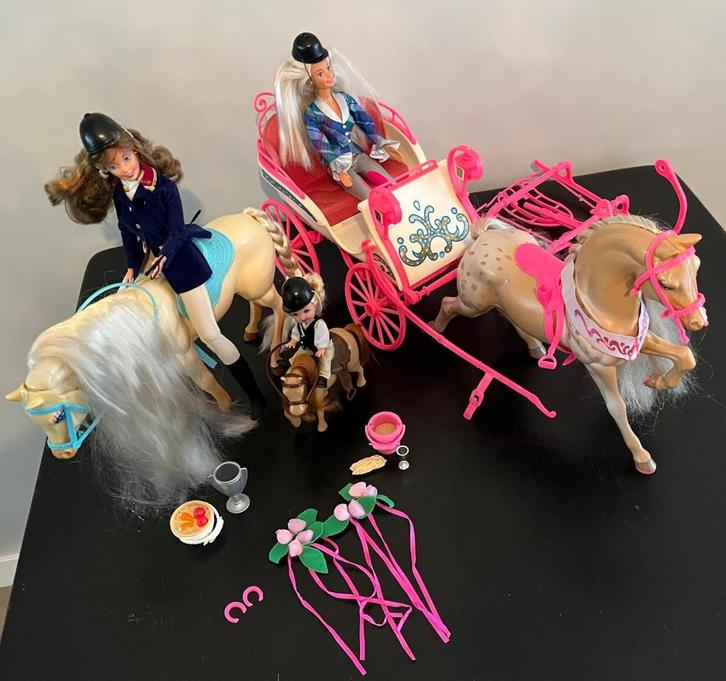 Veel diverse Barbies met nog veel meer toebehoren en 1 Ken, Kinderen en Baby's, Speelgoed | Poppen, Zo goed als nieuw, Barbie