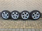 Set zeer goede winterbanden op velg - 225/55R18, Auto-onderdelen, Banden en Velgen, Ophalen, 18 inch, Gebruikt, Banden en Velgen