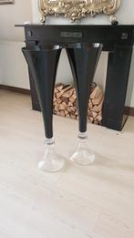 Zwarte vazen van 100 cm hoog., Huis en Inrichting, Woonaccessoires | Vazen, Ophalen, Zwart, Minder dan 50 cm, Glas