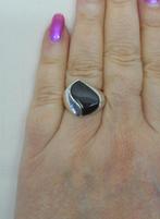 Zilveren modernist ring met onyx maat 17.5 nr.074