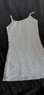 Mooi wit gevoerd gehaakt wit jurkje, maat M, Maat 38/40 (M), Wit, Ophalen of Verzenden, Zo goed als nieuw