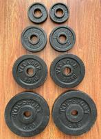 Halterschijven 2x 5kg - 2.5kg - 1.25kg - 0.5kg, Ophalen, Zo goed als nieuw, Benen, Halterschijven
