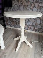 Witte bijzettafel - Rond, hout, Huis en Inrichting, Tafels | Bijzettafels, Ophalen, Minder dan 45 cm, Minder dan 55 cm, Gebruikt