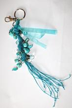 sleutelhanger xl turquoise abelone schelpjes voor tas / jack, Ophalen of Verzenden, Nieuw, Overige typen