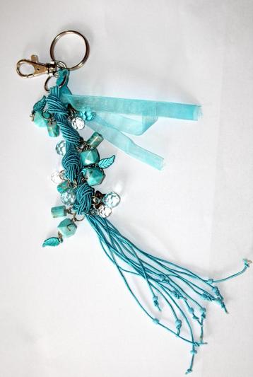 sleutelhanger xl turquoise abelone schelpjes voor tas / jack beschikbaar voor biedingen