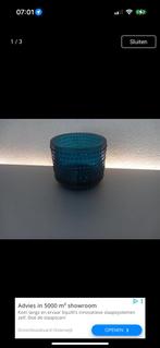 Blauwe Kandelaar / Kaars Houder Iitalla, Overige materialen, Blauw, Ophalen of Verzenden, Zo goed als nieuw