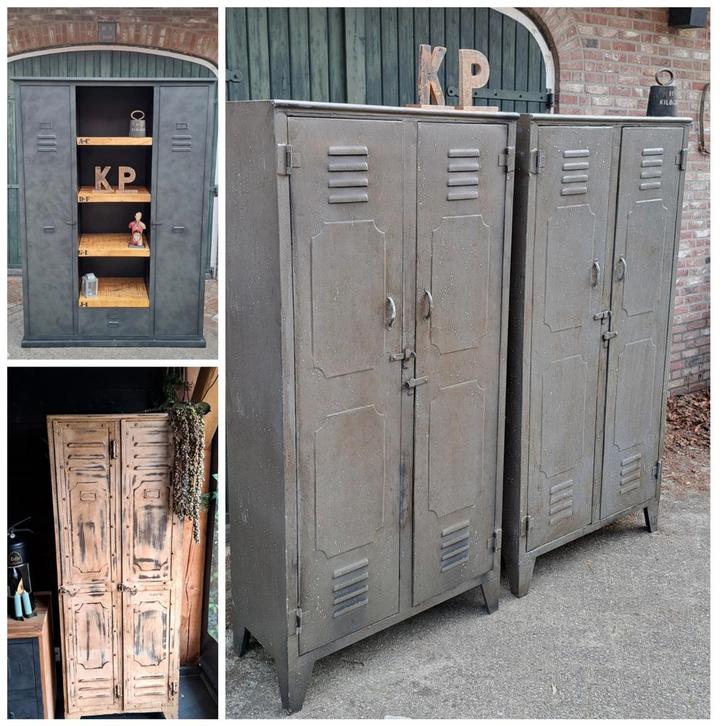 Unieke metalen industriële locker kasten ladenkast, Huis en Inrichting, Kasten | Ladekasten, Nieuw, Minder dan 100 cm, 50 tot 100 cm