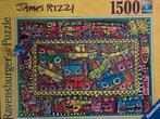 James Rizzi Ravensburger puzzel 1500st. no 163564 ca 80x60cm, Ophalen, 500 t/m 1500 stukjes, Zo goed als nieuw, Legpuzzel