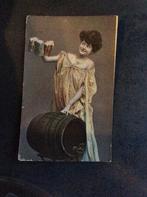 Vrouw, met bierpullen, 1908, Verzenden, Voor 1920, Gelopen, Overige thema's