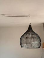Grote rotan hanglamp zwart 60-70cm, Ophalen, Gebruikt, Overige materialen, Minder dan 50 cm
