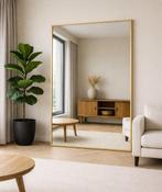 Luxe   Rechthoekige   Spiegel   - 180x100cm  -   Goud, Huis en Inrichting, Woonaccessoires | Spiegels, Ophalen, Zo goed als nieuw