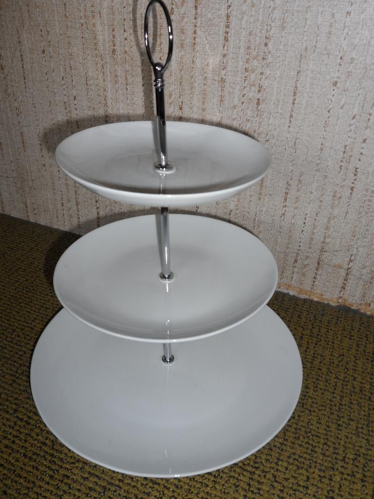 Etagere, wit, 35x27 cm,, Huis en Inrichting, Woonaccessoires | Etagères, Ophalen of Verzenden, Zo goed als nieuw