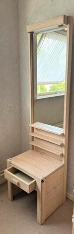 Ladekast/kaptafel met spiegel, Ophalen, Zo goed als nieuw, Hout, Minder dan 100 cm