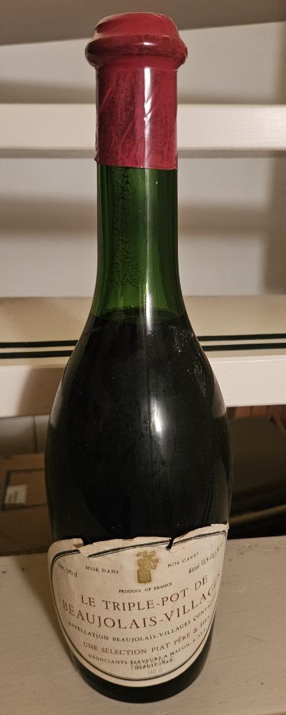 Wijn Magnum fles Beaujolais Primeur 1971 Collectors item., Verzamelen, Wijnen, Zo goed als nieuw, Rode wijn, Frankrijk, Ophalen of Verzenden