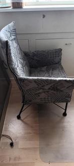 Montis Charly fauteuil met stoffen bekleding, Huis en Inrichting, Ophalen, Gebruikt, Minder dan 75 cm, Metaal