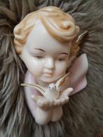 60's Norcrest porseleinen wanddecoratie engel met witte duif, Ophalen of Verzenden