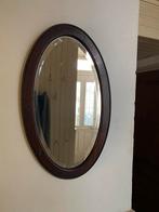 Mooie ovale spiegel net houten lijst, Huis en Inrichting, Ophalen, Minder dan 50 cm, Zo goed als nieuw, Minder dan 100 cm