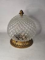 Kristal& messing plafondlamp, Huis en Inrichting, Ophalen of Verzenden, Gebruikt