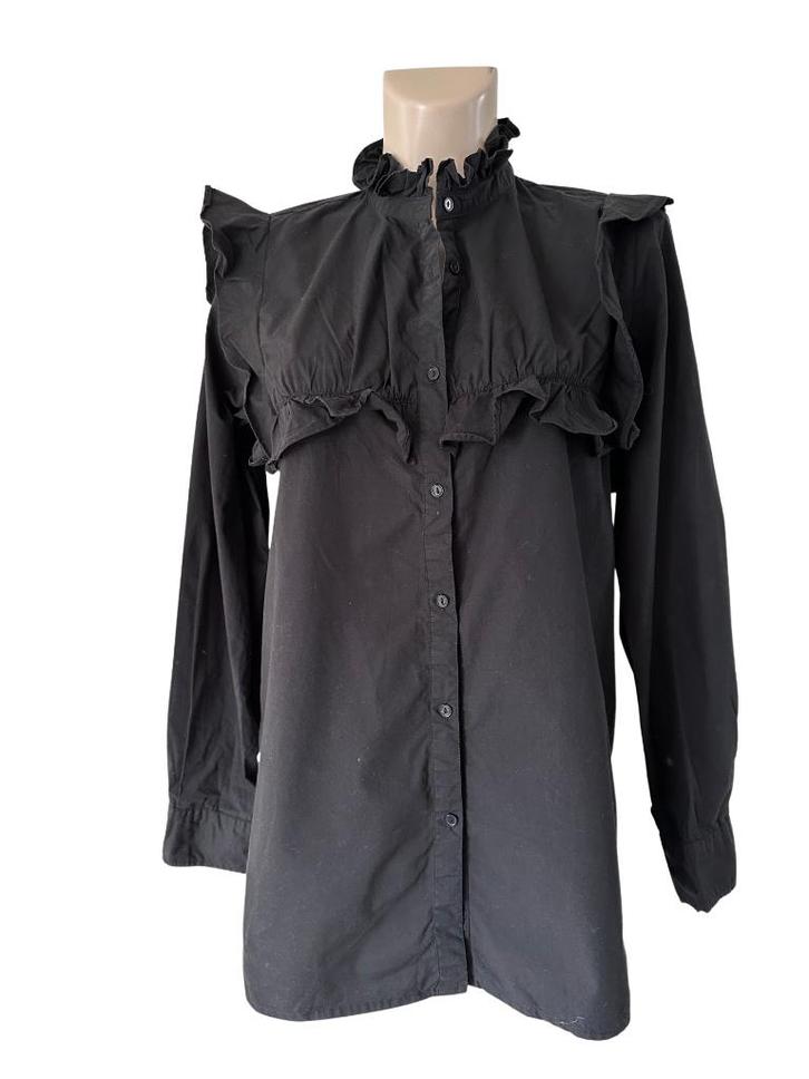 Est'Seven blouse XL, Kleding | Dames, Blouses en Tunieken, Zo goed als nieuw, Maat 46/48 (XL) of groter, Zwart, Ophalen of Verzenden