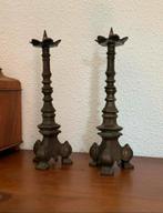 Antieke kandelaars - set van 2, Ophalen of Verzenden, Koper of Brons