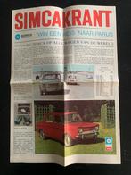 Simca Krant - Autofolder in Goede Staat, Ophalen of Verzenden, Gelezen