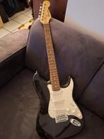 Phoenix Stratocaster - Zwarte Solid Body geen snoer aanwezig, Ophalen of Verzenden, Gebruikt, Solid body, Overige merken