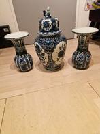 Delfts Blauw Vaas Set, Antiek en Kunst, Ophalen of Verzenden