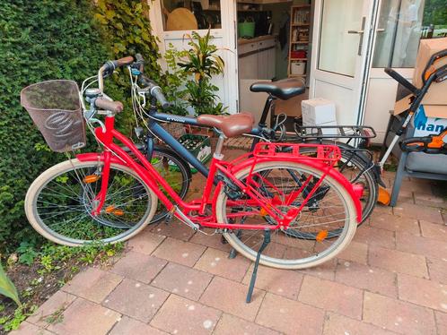 BTwin Rode Damesfiets, Fietsen en Brommers, Fietsen | Dames | Damesfietsen, Gebruikt, Overige merken, (Extra) lage instap, Ophalen