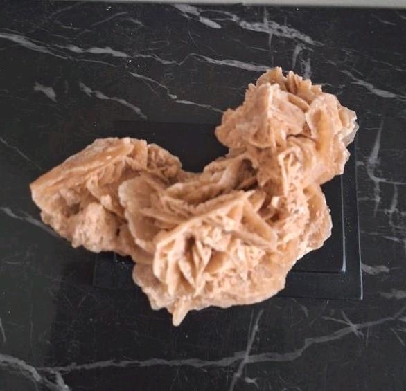 Beige bruin stuk woestijnroos ornament op zwarte voet, Huis en Inrichting, Woonaccessoires | Overige, Nieuw, Ophalen of Verzenden