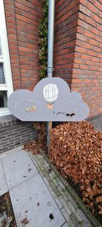 Geboortebord wolk met luchtballon, Kinderen en Baby's, Ophalen, Nieuw, Geboortebord