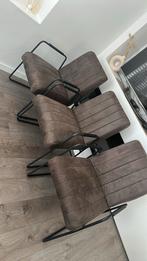 Stoelen met armleuning, Huis en Inrichting, Stoelen, Ophalen, Gebruikt, Bruin, Vier