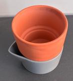 3 zelfwaterende design keramiek bloempot of -/kruidenpot, Gebruikt, Rond, Binnen, Ophalen of Verzenden