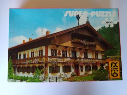Vintage Legpuzzel 1500 stukjes FX Schmid Oberbayer Haus, Hobby en Vrije tijd, Denksport en Puzzels, Zo goed als nieuw, Legpuzzel