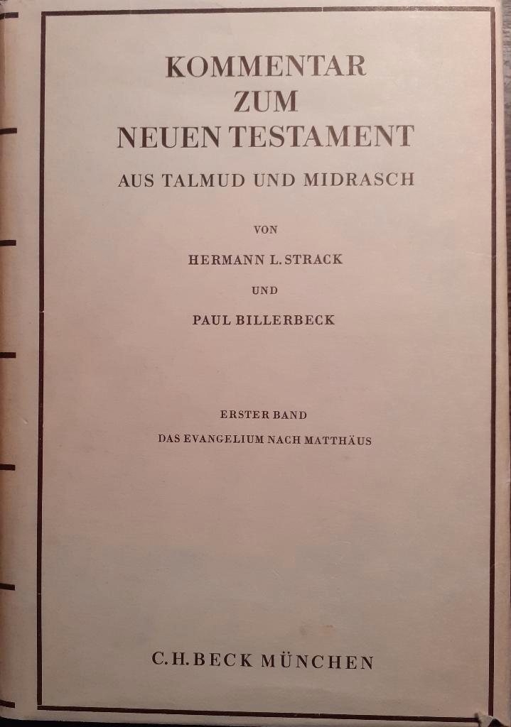 Kommentar zum NT aus Talmud und Midrasch: Band 1 Matthäus, Boeken, Godsdienst en Theologie, Gelezen, Ophalen of Verzenden