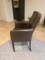 Eetstoelen bruin leder leer 4 x, Bruin, Leer, Ophalen of Verzenden, Zo goed als nieuw
