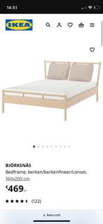 Bedframe 160 x 200 IKEA BJÖRKSNÄS + Lönset lattenbodem, Huis en Inrichting, Ophalen, Tweepersoons, Zo goed als nieuw, 200 cm
