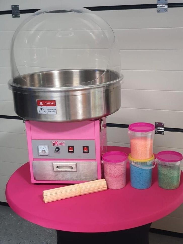Suikerspinmachine Te huur (incl ingrediënten), Hobby en Vrije tijd, Feestartikelen | Verhuur, Zo goed als nieuw, Overige, Ophalen of Verzenden