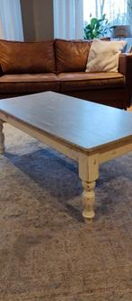 Salontafel brocant grijs met wit, Ophalen, Gebruikt, 50 tot 100 cm, 50 tot 100 cm