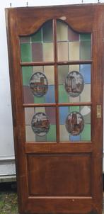 Rotterdamse glas in lood deur. Is er maar één van!, Ophalen of Verzenden, Glas, Binnendeur, 200 tot 215 cm