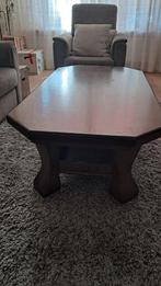 Donker eiken salontafel, Ophalen, 100 tot 150 cm, 50 tot 100 cm, Zo goed als nieuw
