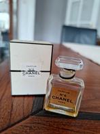 Vintage, parfum flesje,  Chanel no.5 + case. Miniatuur 7ml, Ophalen of Verzenden, Zo goed als nieuw