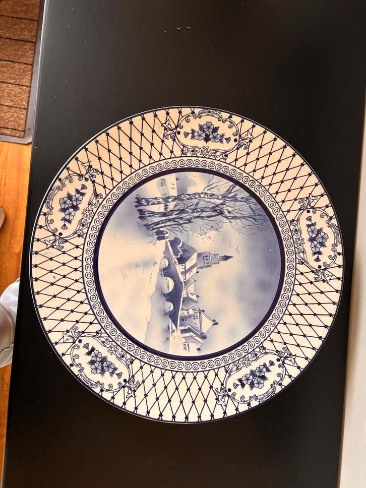 Delfts Blauw Decoratieve Bord, Antiek en Kunst, Antiek | Wandborden en Tegels, Ophalen