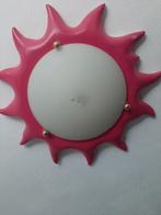 Zonvormige Plafondlamp, Huis en Inrichting, Lampen | Plafondlampen, Ophalen, Gebruikt, Glas, Retro