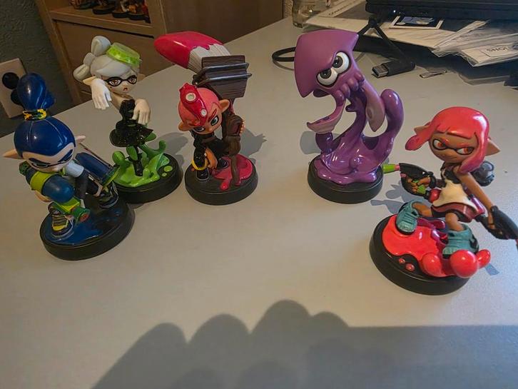 5 Splatoon Amiibo Figuren, Verzamelen, Poppetjes en Figuurtjes, Zo goed als nieuw, Ophalen of Verzenden