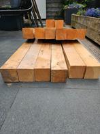 Douglas palen restanten 10x10 cm, Tuin en Terras, Ophalen, Palen, Zo goed als nieuw, Hardhout